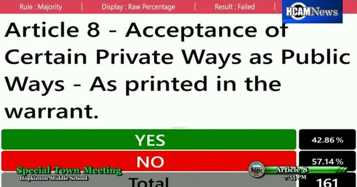 From the Town Meeting